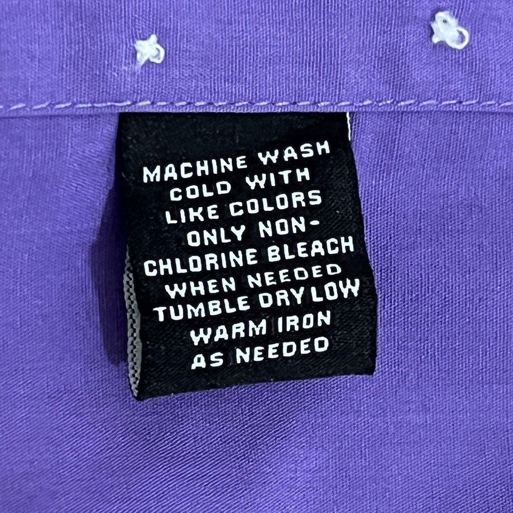Ivy Crew Long Sleeve Button Up Dress Shirt Purple Men Size 2XL 18-18.5 34/35 - Picture 9 of 9